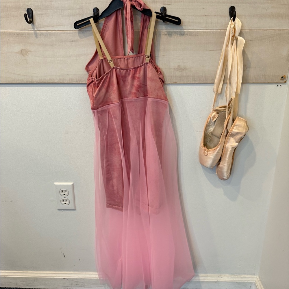 Revolution Dancewear Let Her Go pink halter lyrical dance costume, SA - Picture 5 of 8